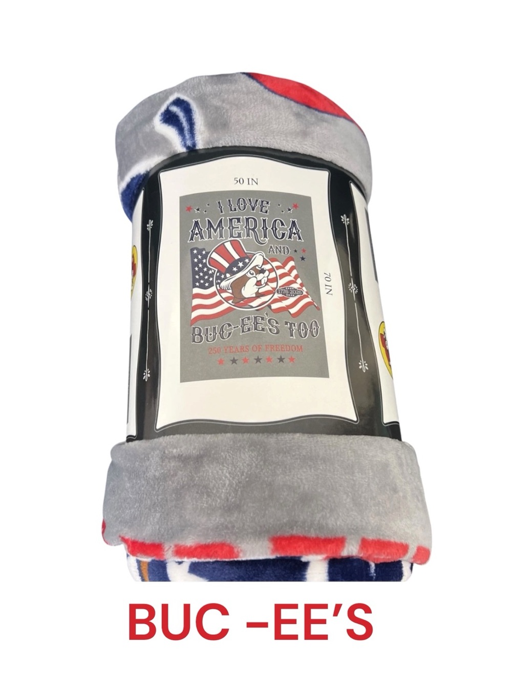 Buc-ee's I Love America Mens Plush Socks - Gray/Red




OFC